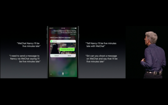 iOS 10 Siri transcribing in the demo
