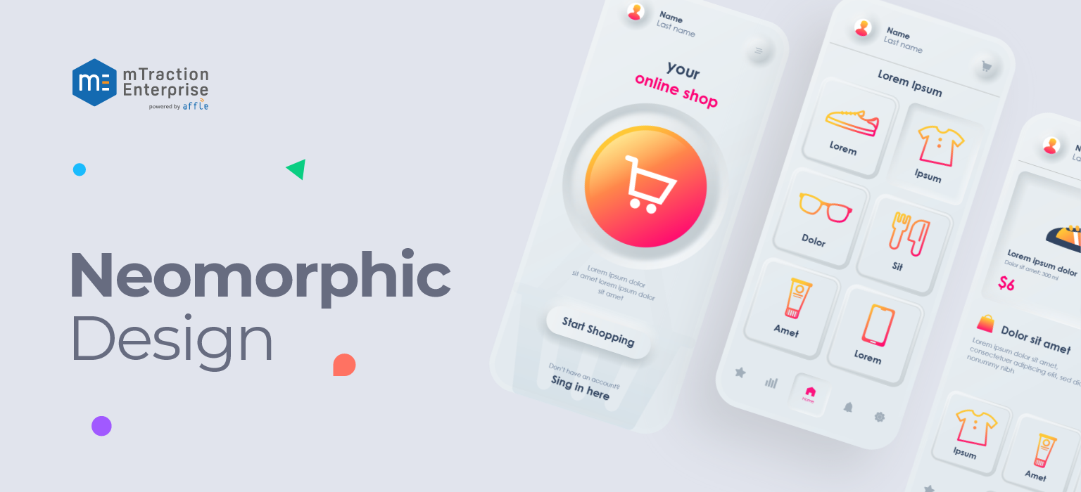 Neomorphic mobile app design trends