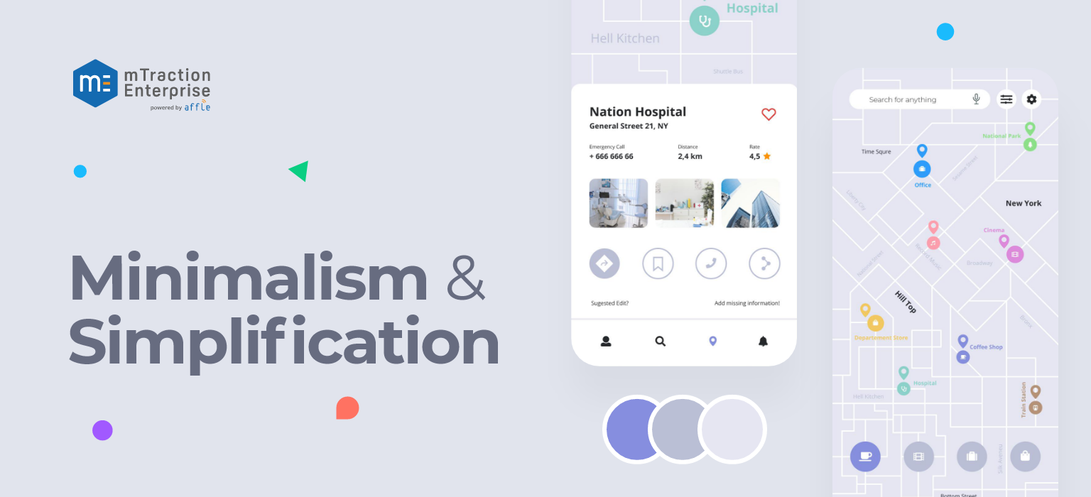 minimalism & simplification in app design