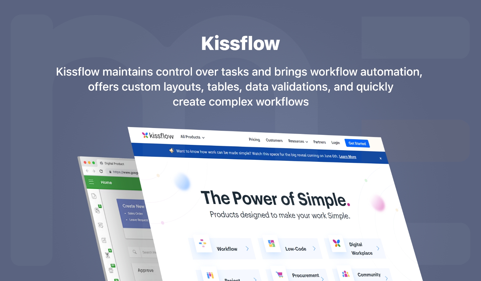Kissflow low code mobile app development