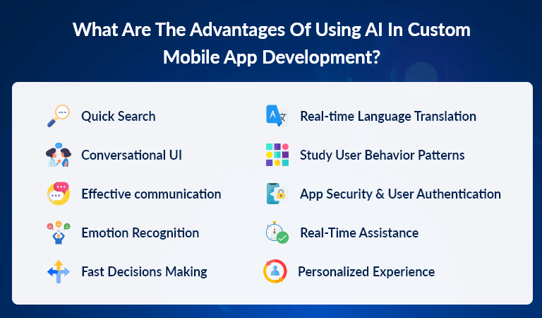 Advantages of Using AI in Custom Mobile App Development