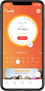 app screen of ovulation and fertility tracking app case study