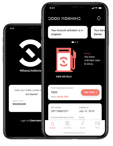mobile screen of my spectra self care app